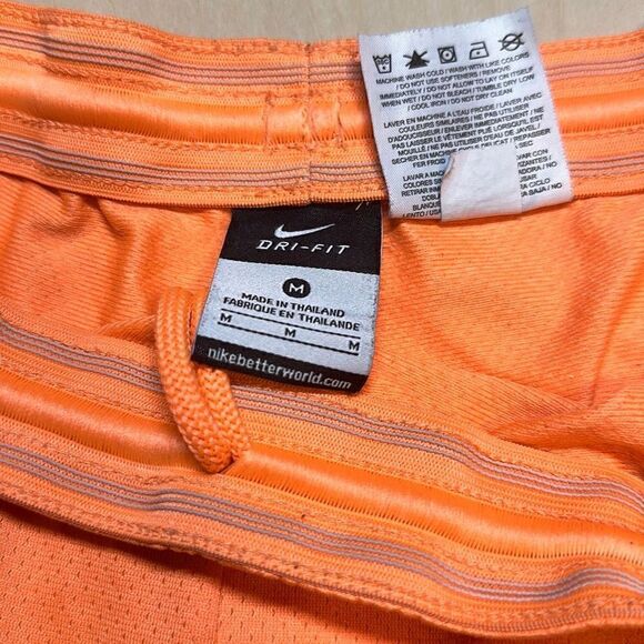 Women’s Nike Dri‎ Fit Activewear Athletic Gym Running Orange Shorts size M - Picture 4 of 5